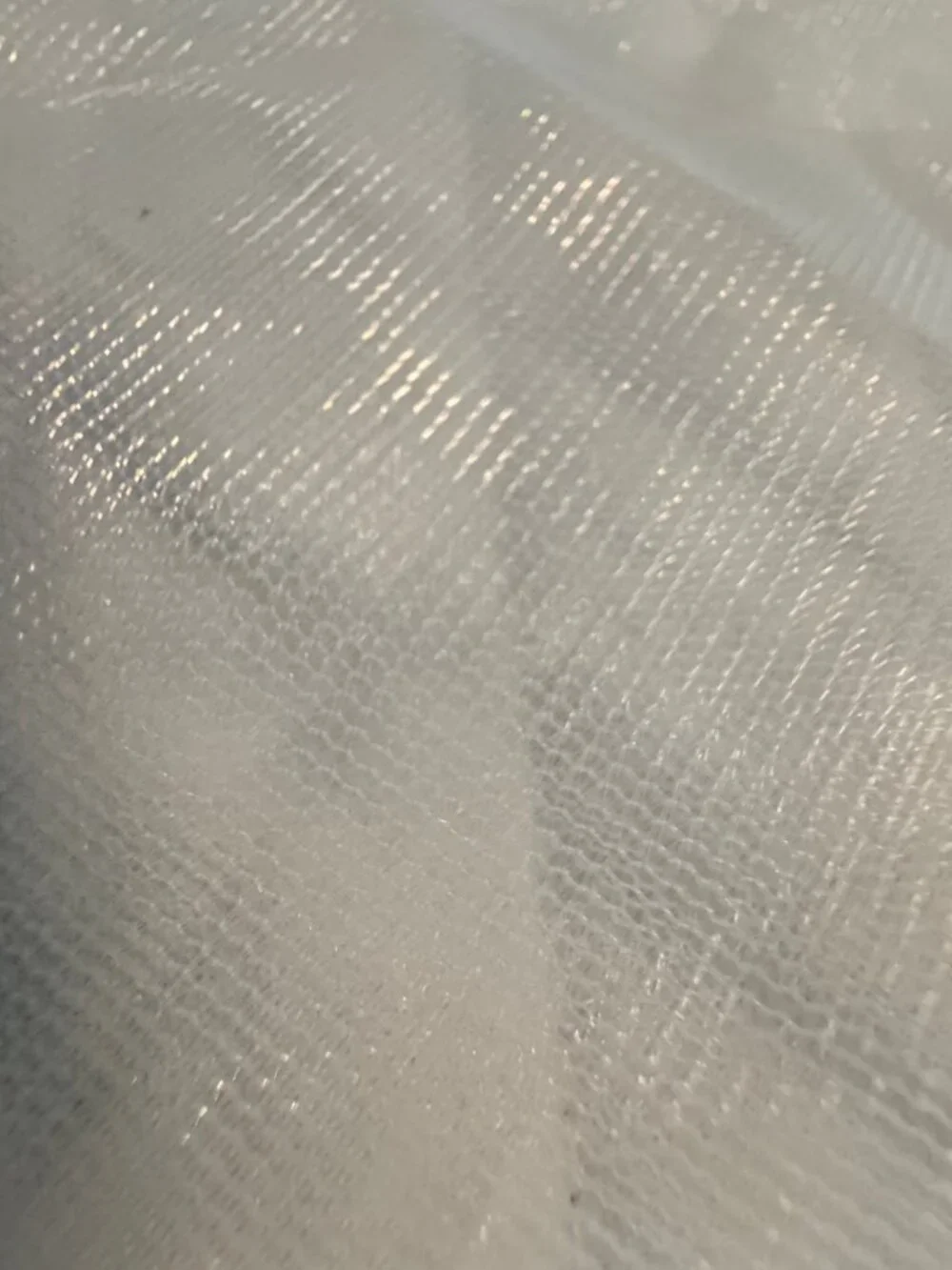 6 White Veil Tulle Laundry Bags with Drawstring Tie